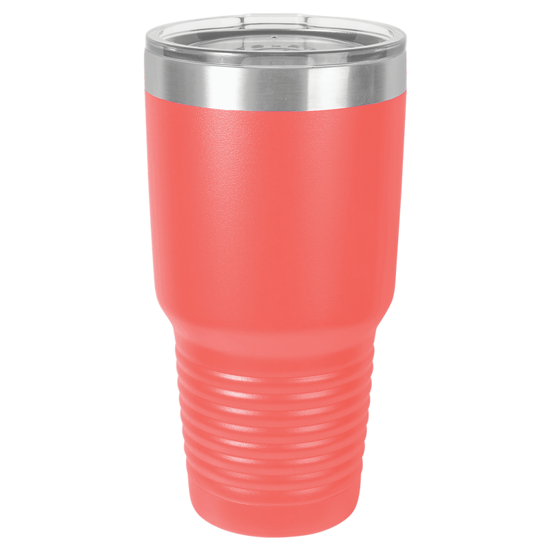 30 oz. Polar Camel Ringneck Vacuum Insulated Tumbler w/Clear Lid Coral