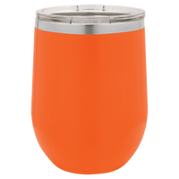 Personalized 12 oz. Polar Camel Vacuum Insulated Stemless Wine Tumbler Orange