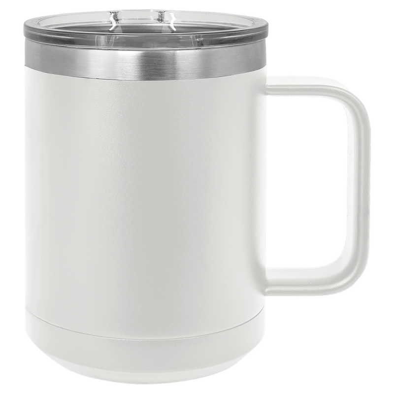 15 oz. Polar Camel Vacuum Insulated Mug with Slider Lid White