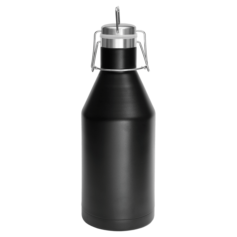 64 oz. Polar Camel Vacuum Insulated Growler with Swing-Top Lid Black
