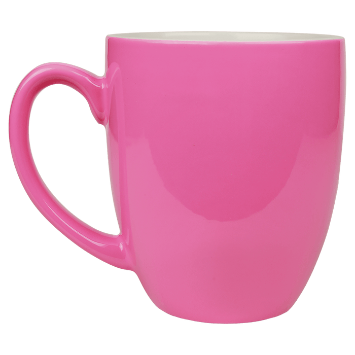16 oz. Ceramic Bistro LazerMug Pink