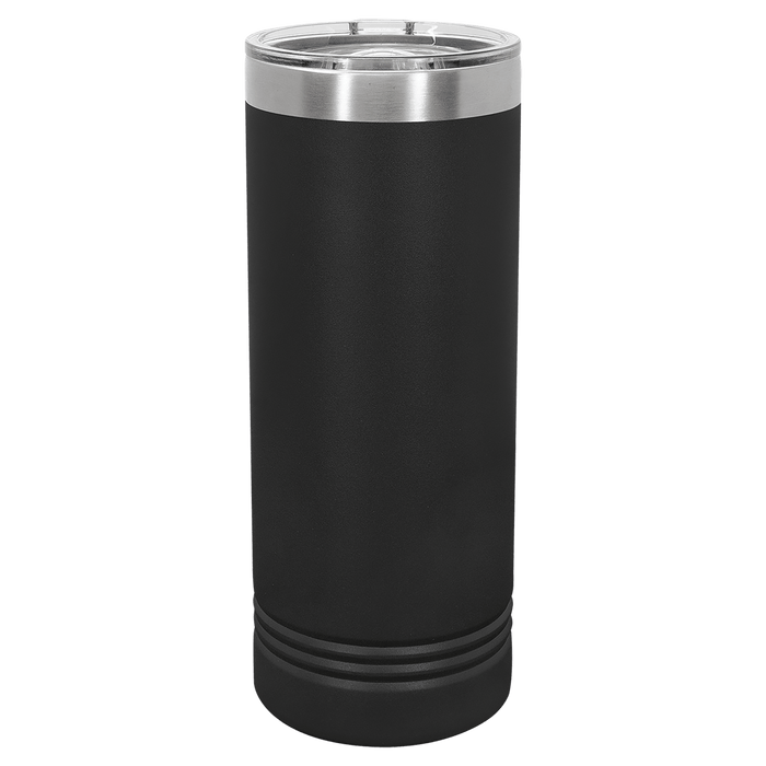 Personalized 22 oz. Polar Camel Skinny Coated Steel Tumbler with Slider Lid | Premier Laser Engraving Black