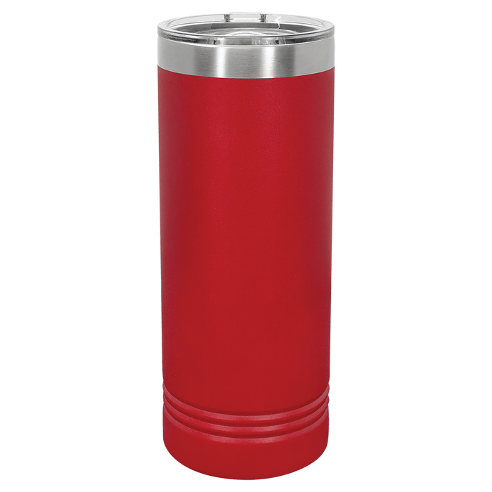 Personalized 22 oz. Polar Camel Skinny Coated Steel Tumbler with Slider Lid | Premier Laser Engraving Red