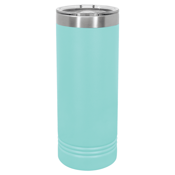 Personalized 22 oz. Polar Camel Skinny Coated Steel Tumbler with Slider Lid | Premier Laser Engraving Teal