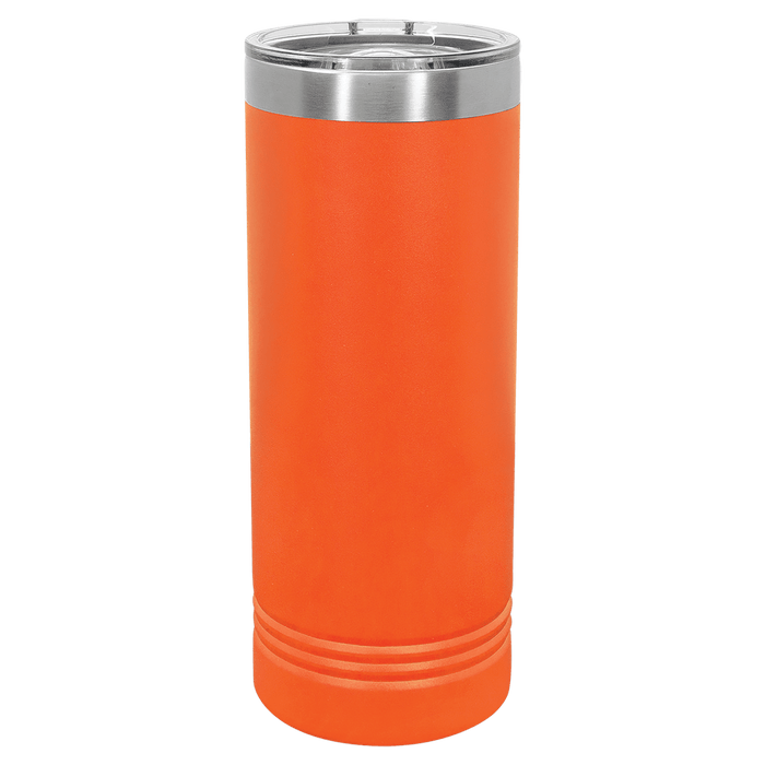 Personalized 22 oz. Polar Camel Skinny Coated Steel Tumbler with Slider Lid | Premier Laser Engraving Orange