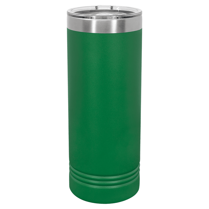 Personalized 22 oz. Polar Camel Skinny Coated Steel Tumbler with Slider Lid | Premier Laser Engraving Green