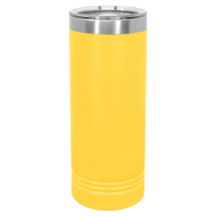 Personalized 22 oz. Polar Camel Skinny Coated Steel Tumbler with Slider Lid | Premier Laser Engraving Yellow