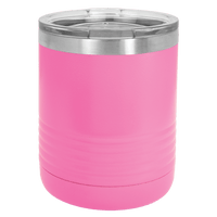 10 oz. Polar Camel Ringneck Vacuum Insulated Tumbler w/Clear Lid Pink