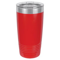 20 oz. Polar Camel Ringneck Vacuum Insulated Tumbler w/Clear Lid Red
