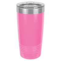20 oz. Polar Camel Ringneck Vacuum Insulated Tumbler w/Clear Lid Pink