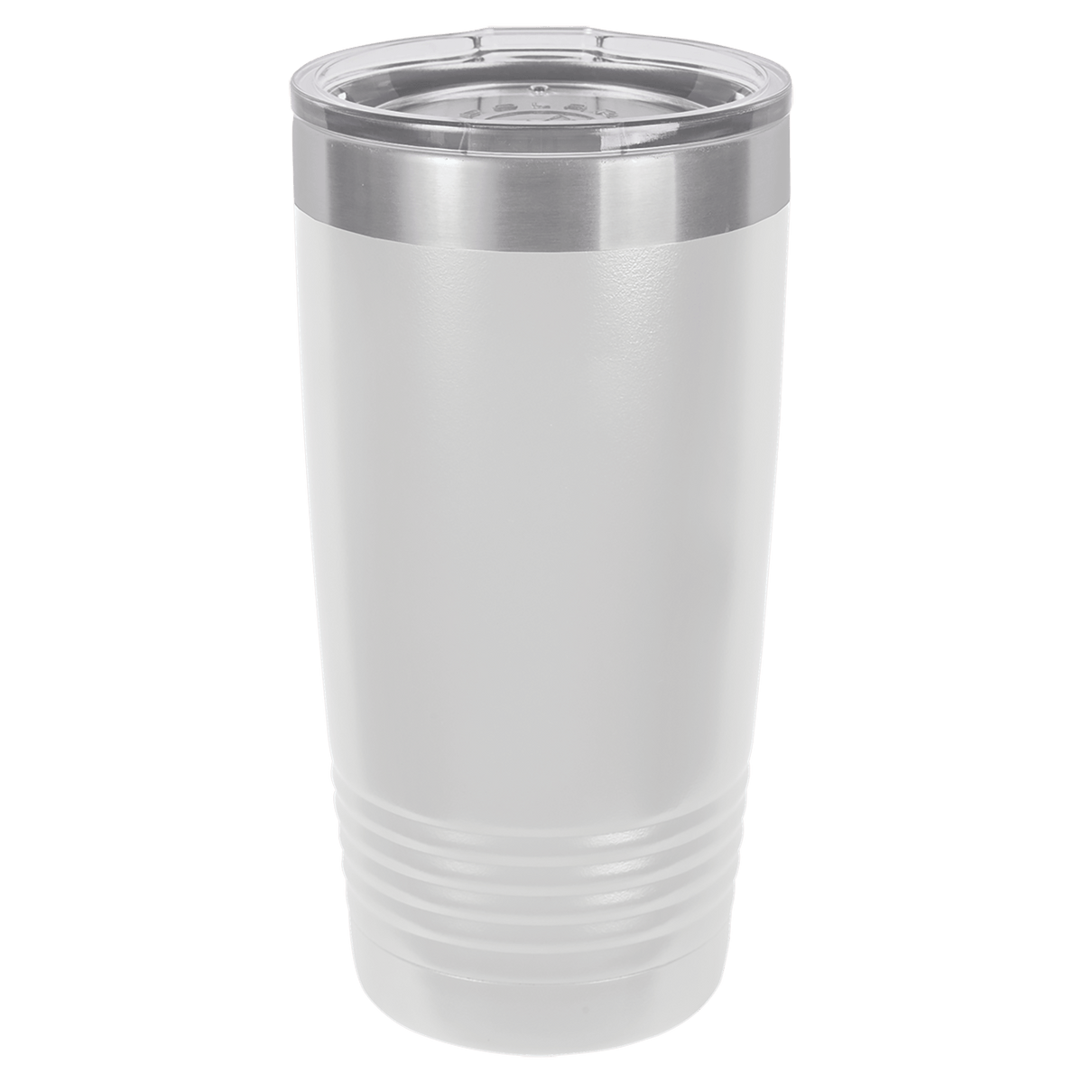 20 oz. Polar Camel Ringneck Vacuum Insulated Tumbler w/Clear Lid White