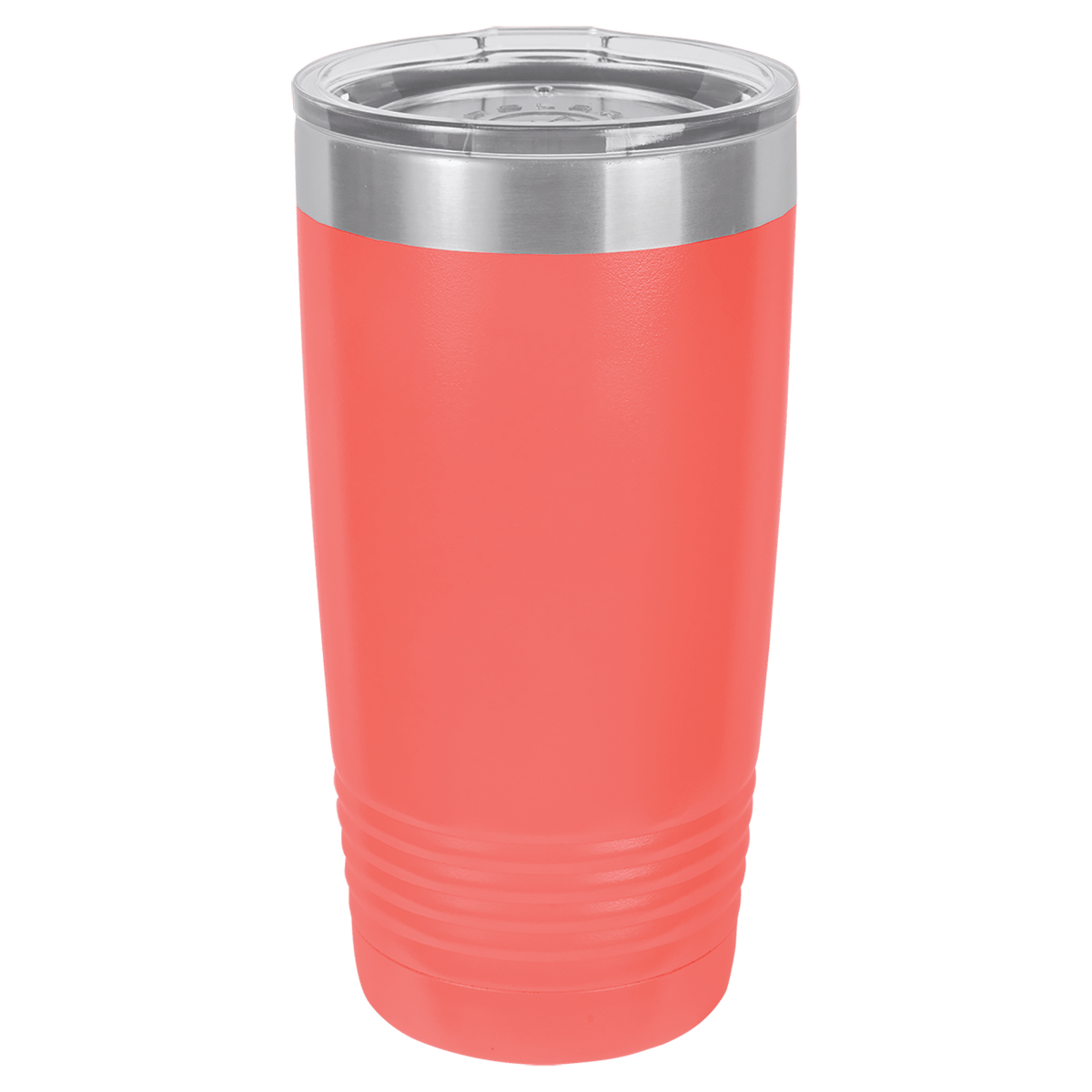 20 oz. Polar Camel Ringneck Vacuum Insulated Tumbler w/Clear Lid Coral