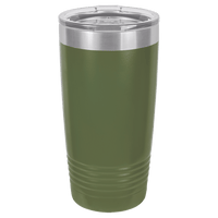 20 oz. Polar Camel Ringneck Vacuum Insulated Tumbler w/Clear Lid Olive Green