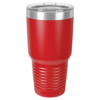 30 oz. Polar Camel Ringneck Vacuum Insulated Tumbler w/Clear Lid Red