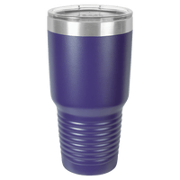 30 oz. Polar Camel Ringneck Vacuum Insulated Tumbler w/Clear Lid Purple