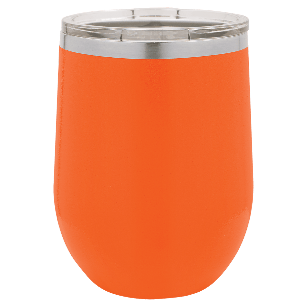 Personalized 12 oz. Polar Camel Vacuum Insulated Stemless Wine Tumbler Orange