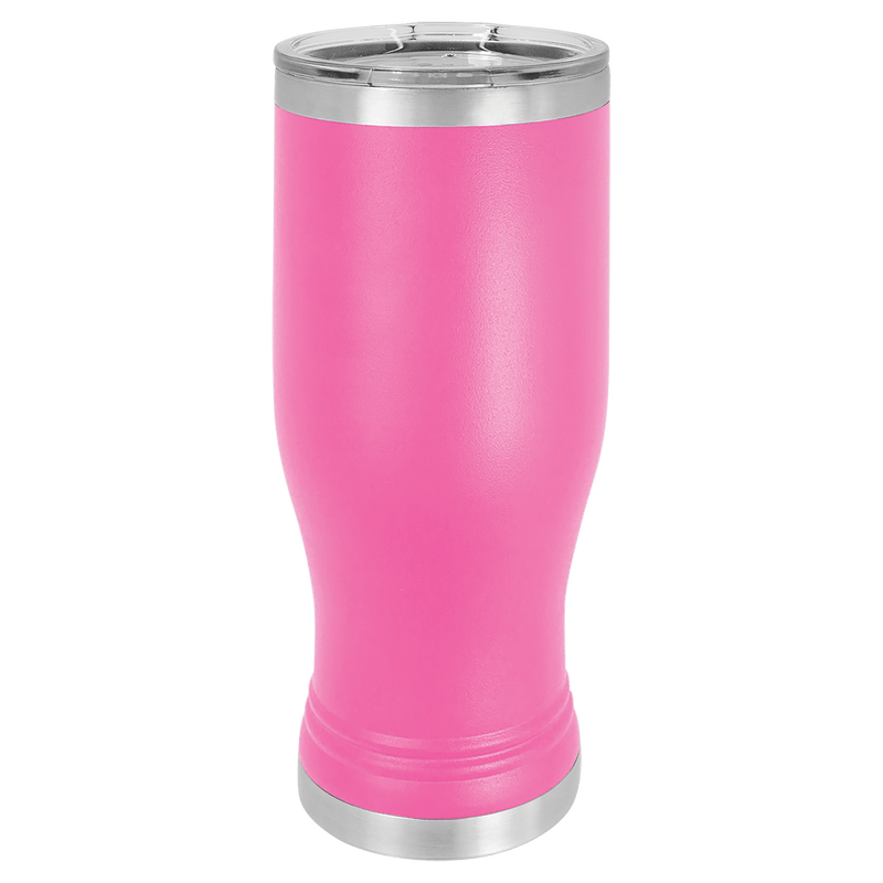 20 oz. Polar Camel Pilsner w/Clear Lid Pink